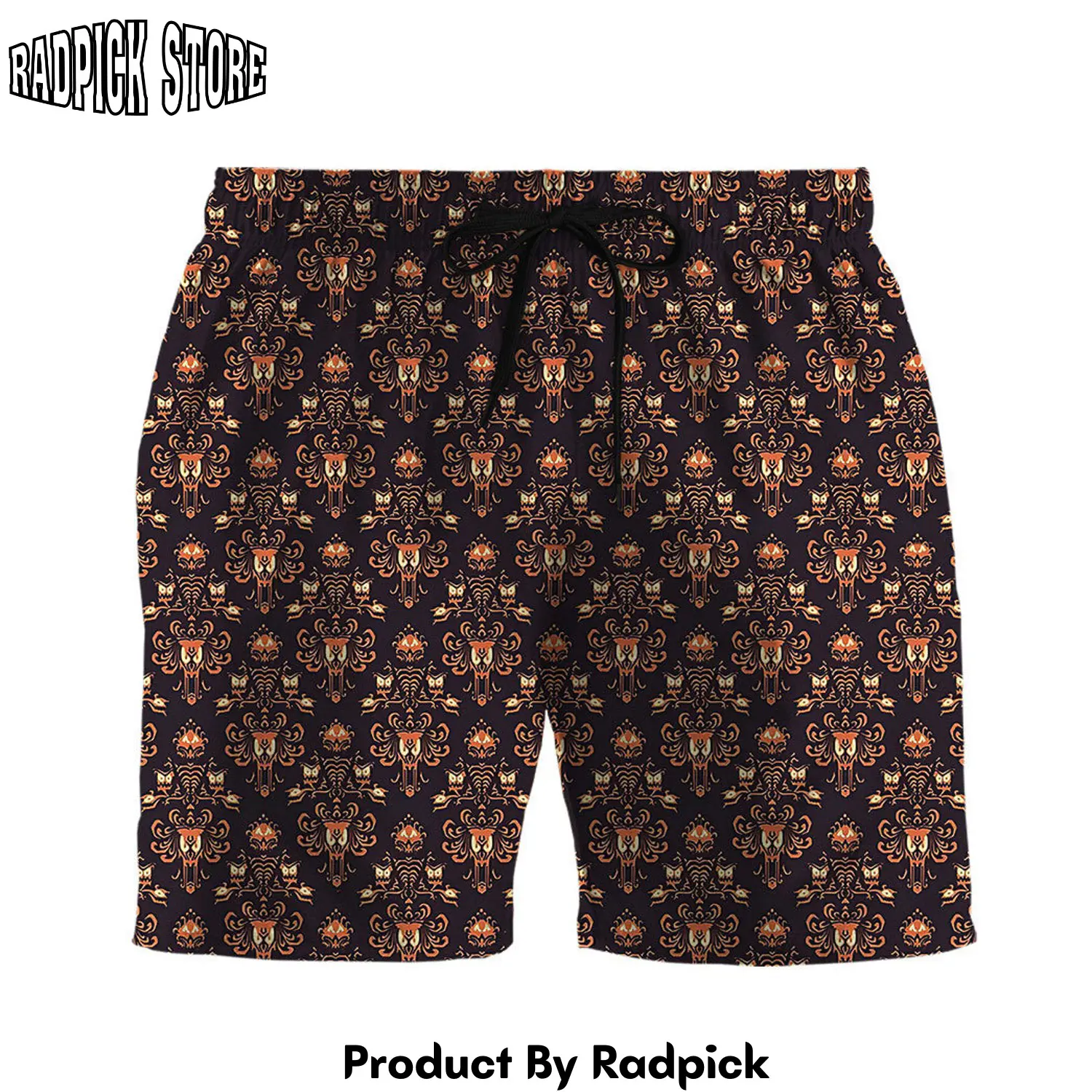 Radpick 3d halloween haunted maison custom men shorts rp631466